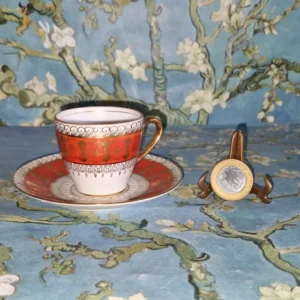 Xícara com pires vintage 1960 em porcelana Monte Alegre Perfeita