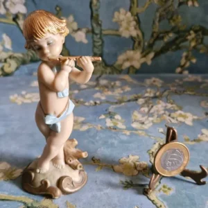 Estatueta em resina italiana de músico 12 cm Perfeita