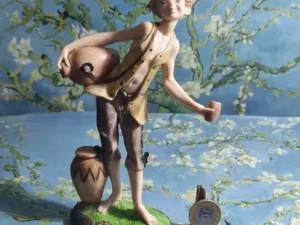 Estatueta em resina italiana 20cm, perfeito